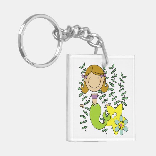 茶髪の人魚 キーホルダー (正面左)