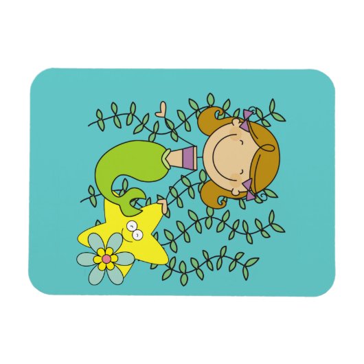 茶髪の人魚 マグネット (横)