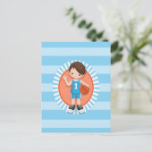 茶髪の少年バスケットボール選手 ポストカード (スタンド正面)