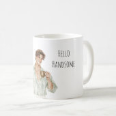 茶髪の男性のマグカップ コーヒーマグカップ (正面右)