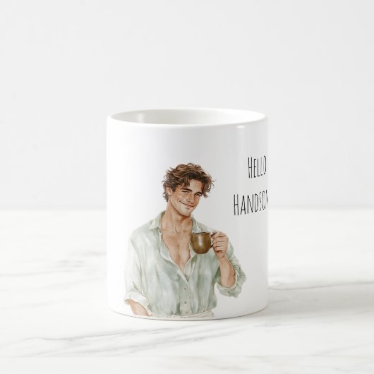 茶髪の男性のマグカップ コーヒーマグカップ (中央)
