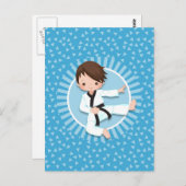 茶髪空手少年 柔道 武術 ポストカード (正面/裏面)