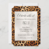 茶黒ヒョウ柄 招待状 (正面)