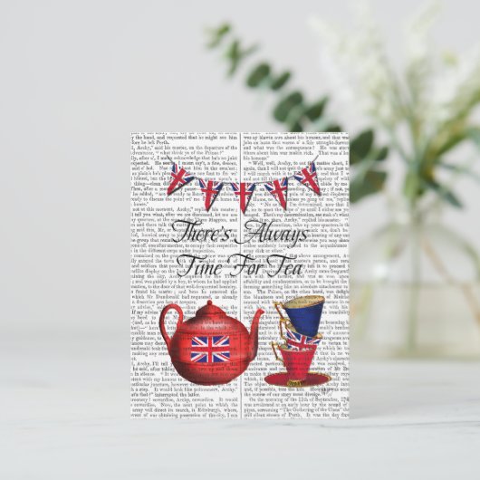 茶2のために時間を計って下さい ポストカード (スタンド正面)