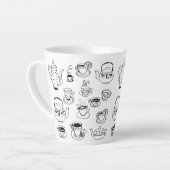 茶 カフェラテマグ (左アングル)