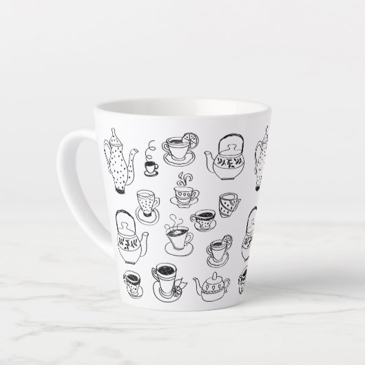 茶 カフェラテマグ (左アングル)