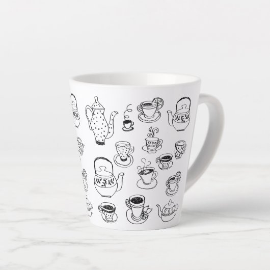 茶 カフェラテマグ (右アングル)