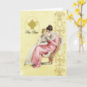 茶 カード (黄色い花)