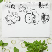 茶 キッチンタオル (折り畳み)