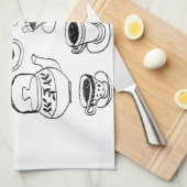 茶 キッチンタオル (四つ折り)