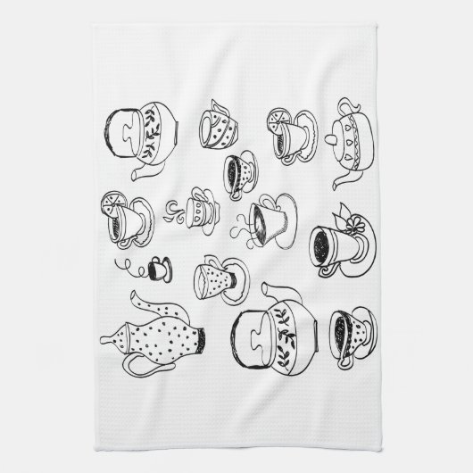 茶 キッチンタオル (縦)