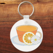 茶 キーホルダー (正面)