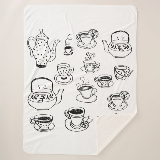 茶 シェルパブランケット (正面)