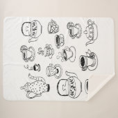 茶 シェルパブランケット (正面(横))