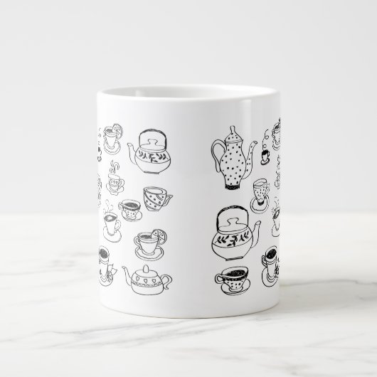 茶 ジャンボコーヒーマグカップ (正面)