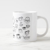 茶 ジャンボコーヒーマグカップ (右)