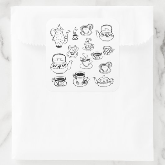 茶 スクエアシール (バッグ)