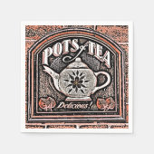 茶 スタンダードカクテルナプキン (正面)