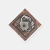 茶 スタンダードカクテルナプキン (角)