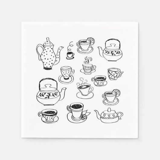 茶 スタンダードカクテルナプキン (正面)