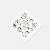 茶 スタンダードカクテルナプキン (角)