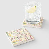 茶 ストーンコースター (横)