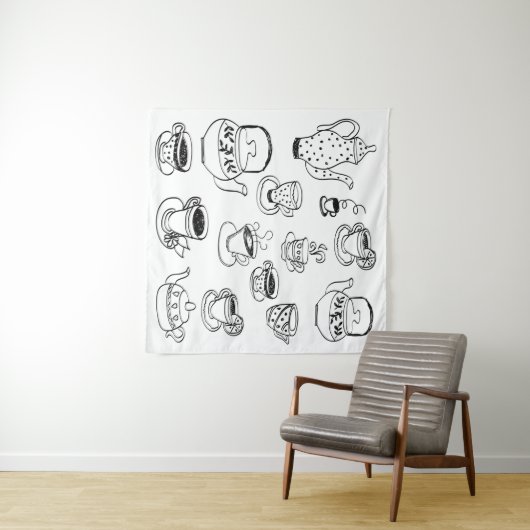 茶 タペストリー (インサイチュ(横))