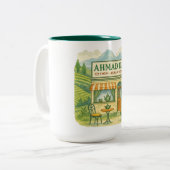 茶 ツートーンマグカップ (正面左)