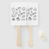 茶 ハンドファン (正面&裏面)