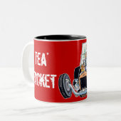 "茶"バケツのマグ ツートーンマグカップ (正面左)