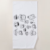 茶 ビーチタオル (正面)