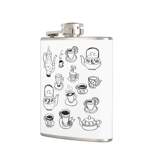 茶 フラスク (左)
