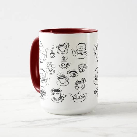 茶 マグカップ (正面左)