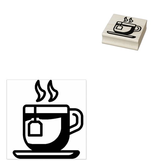 茶 ラバースタンプ (押印)