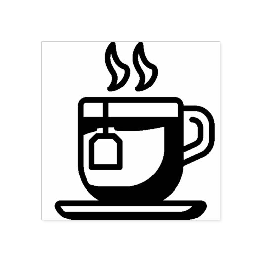 茶 ラバースタンプ (インプリント)