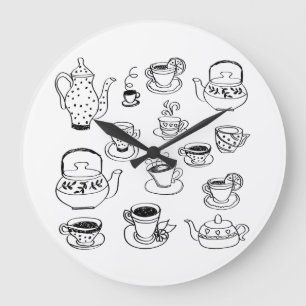 茶 ラージ壁時計