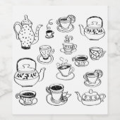 茶 ワインラベル (シングルラベル)