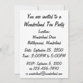 茶(不思議の国アリス)を食べよう 招待状 (裏面)