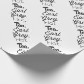 茶-伯爵の灰色の熱い ラッピングペーパー (角)