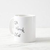 "茶、本、猫"のマグ コーヒーマグカップ (正面左)