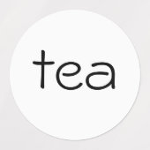 茶、砂糖、コーヒー ラベル (デザイン1)