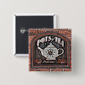 茶 缶バッジ (正面&裏面)