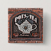 茶 缶バッジ (正面)