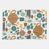 茶，茶，お茶タオル キッチンタオル (横)