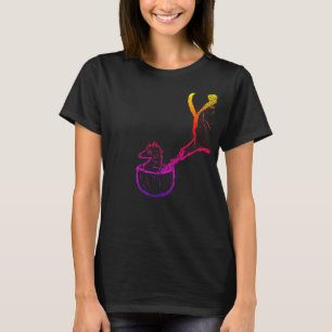茶#1 (多彩なプリント)の創造物 Tシャツ