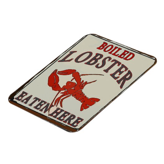 茹でたロブスター食べこちら マグネット (左側)