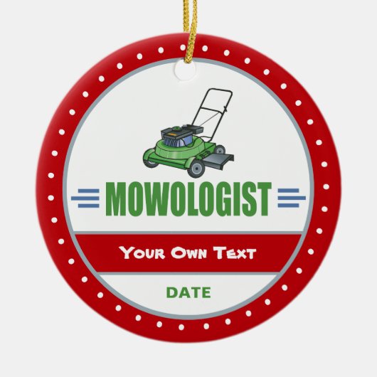 草おもしろい刈気にり セラミックオーナメント (正面)