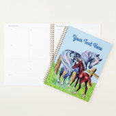 草かわいらし青空にベビーを持つ母馬 プランナー手帳 (ディスプレー)