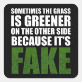 草がニセモノだから緑が増えることもある スクエアシール (正面)