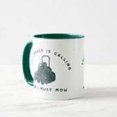 草が呼ばれて刈らねばならないおもしろい マグカップ (正面左)